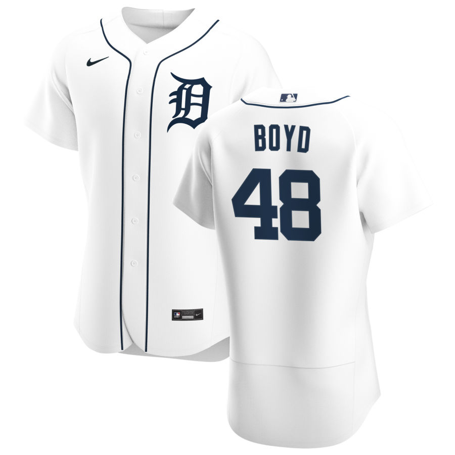 Cheap Detroit Tigers 48 Matthew Boyd Men Nike White Home 2020 Authentic Player MLB Jersey